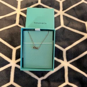 Silver Tiffany Love necklace